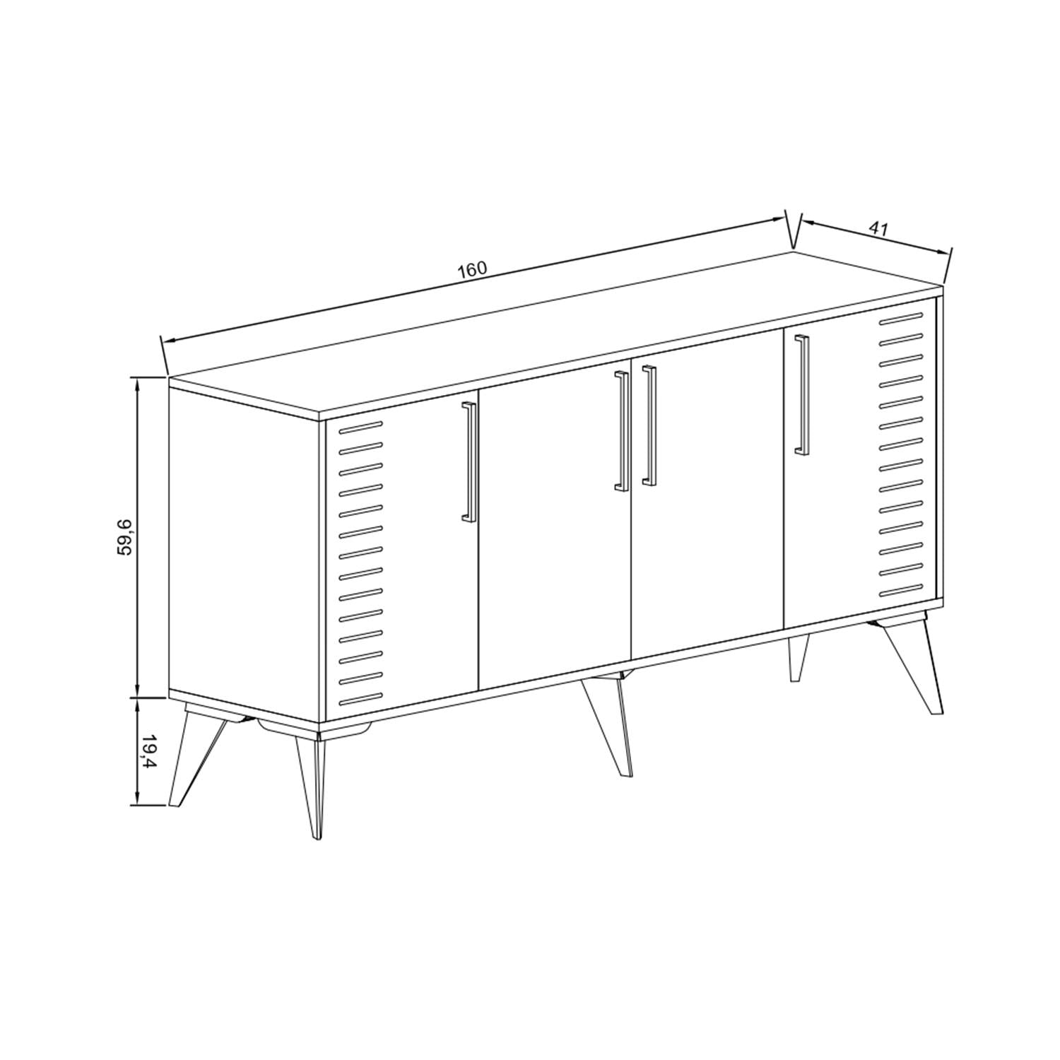 Bimossa H35 Karla Konsol 160 cm