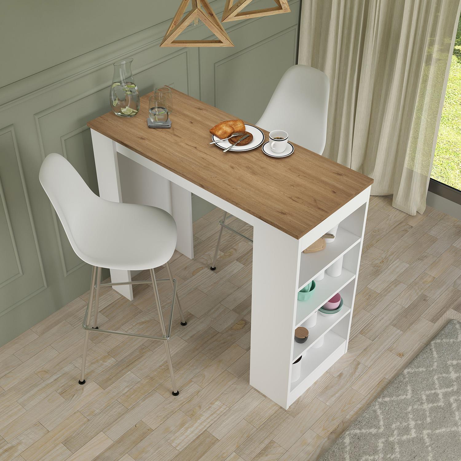 Bimossa L1010 Falez Bar Masası Sepet-Beyaz