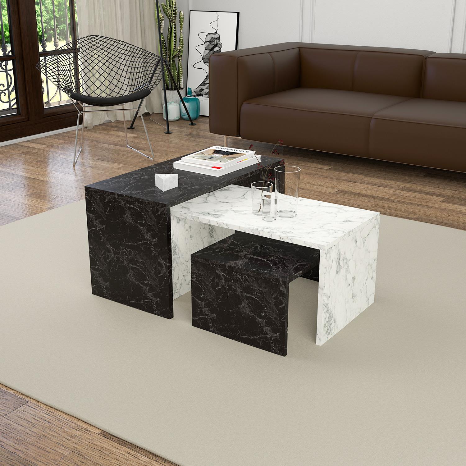 Bimossa O2022 3lü Alice Orta Sehpa Lotus Carrara