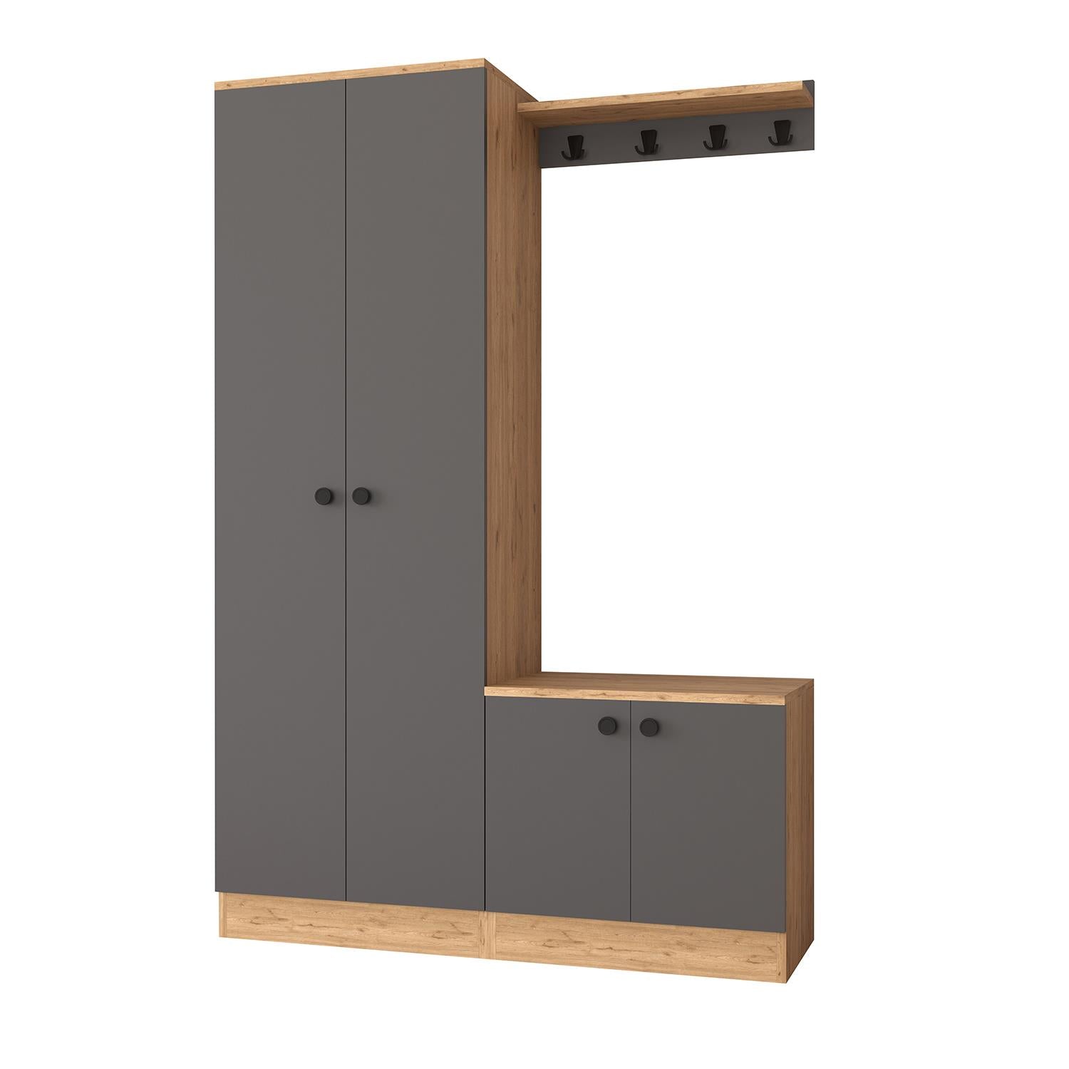 Bimossa P5020 Sofia Portmanto Üçlü Antrasit-Sepet