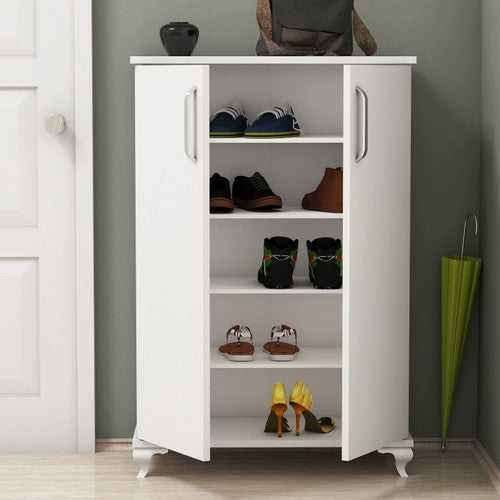 Bimossa R6040 Beyaz Ayakkabılık Çok Amaçlı Raflı Düzenleyici Dolap 100 cm