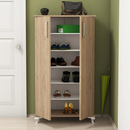 Bimossa R7020 Ceviz Ayakkabılık Çok Amaçlı Raflı Düzenleyici Dolap 120 cm