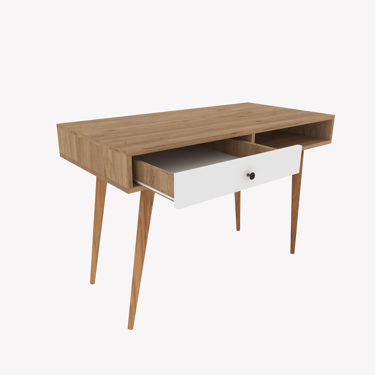 Bimossa S5120 Janus Çalışma Masası Çekmeceli Sepet-Beyaz