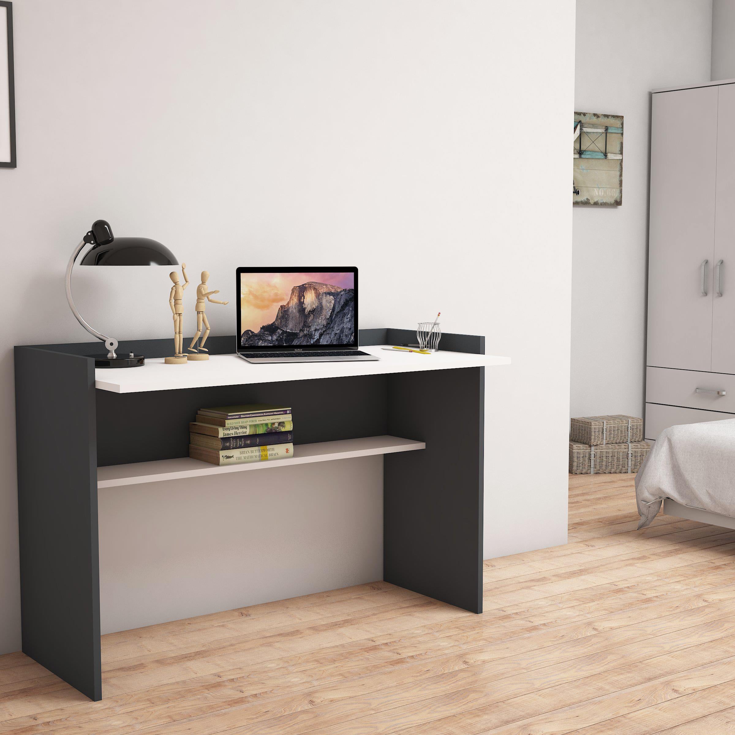 Bimossa S6030 Nazende Çalışma Masası  Antrasit/Beyaz