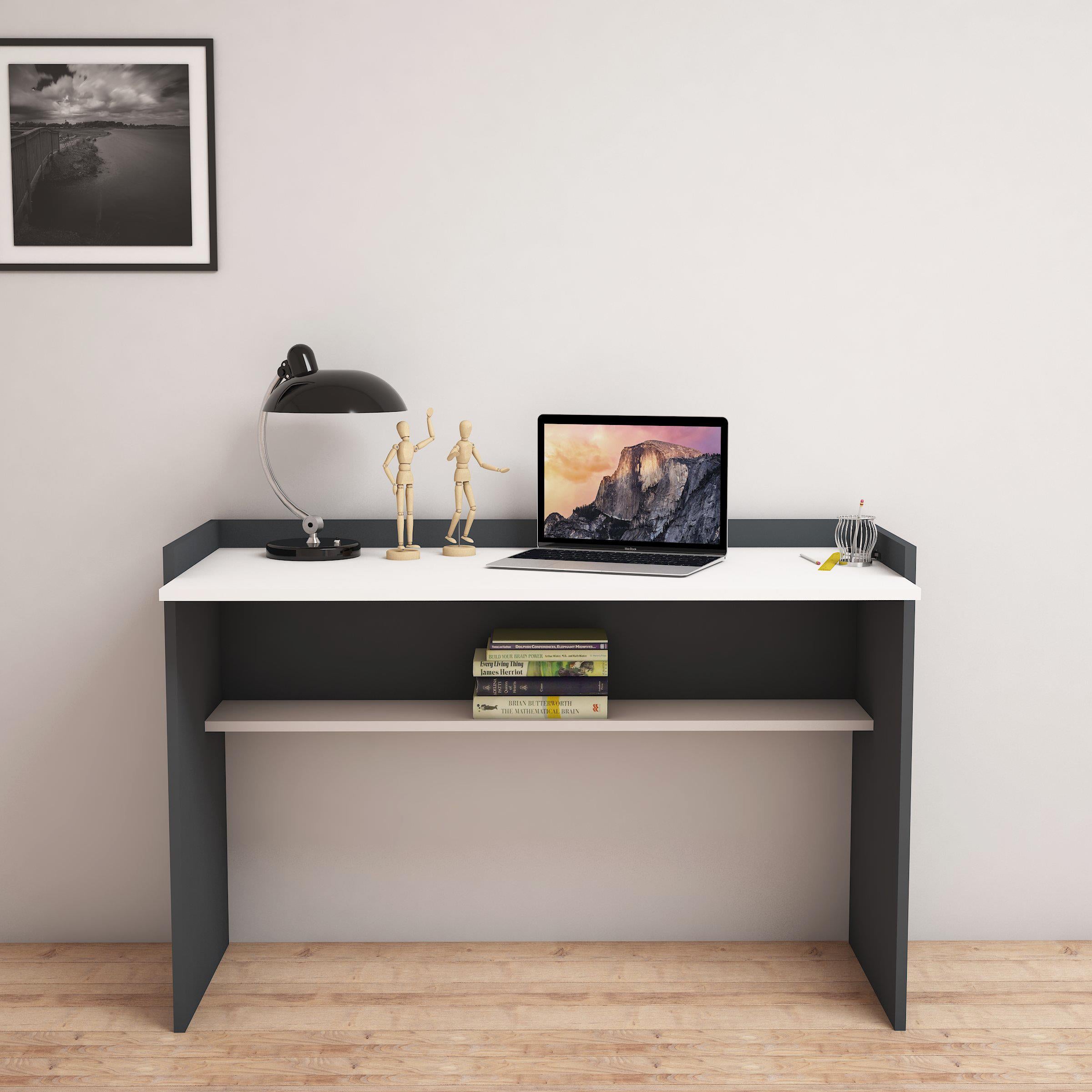 Bimossa S6030 Nazende Çalışma Masası  Antrasit/Beyaz