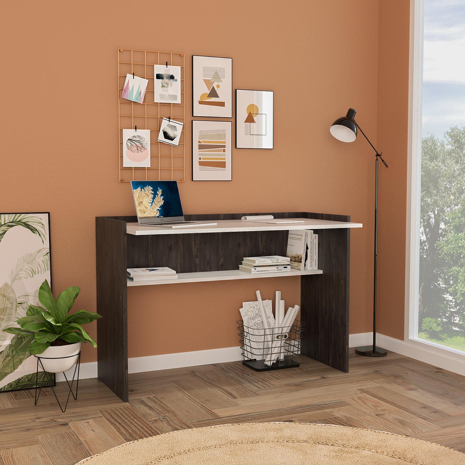 Bimossa S6050 Nazende Çalışma Masası Rebab/Beyaz