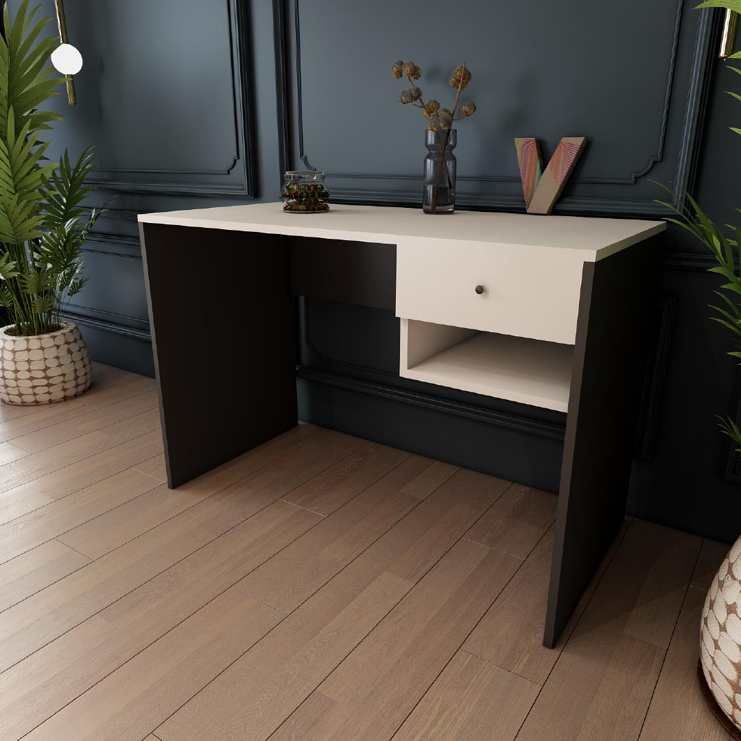 Bimossa S7130 Berlin Çalışma Masası Antrasit/Beyaz