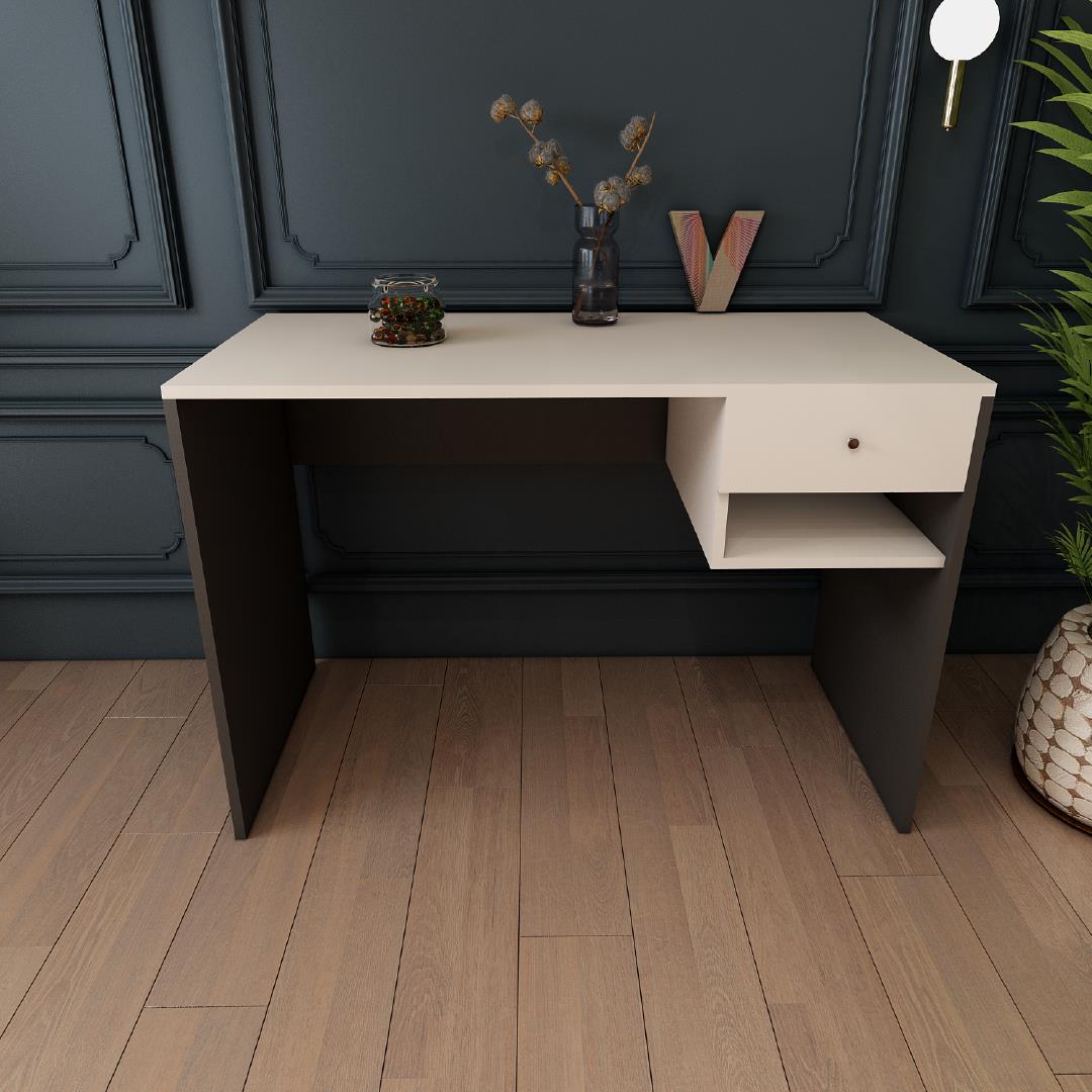 Bimossa S7130 Berlin Çalışma Masası Antrasit/Beyaz