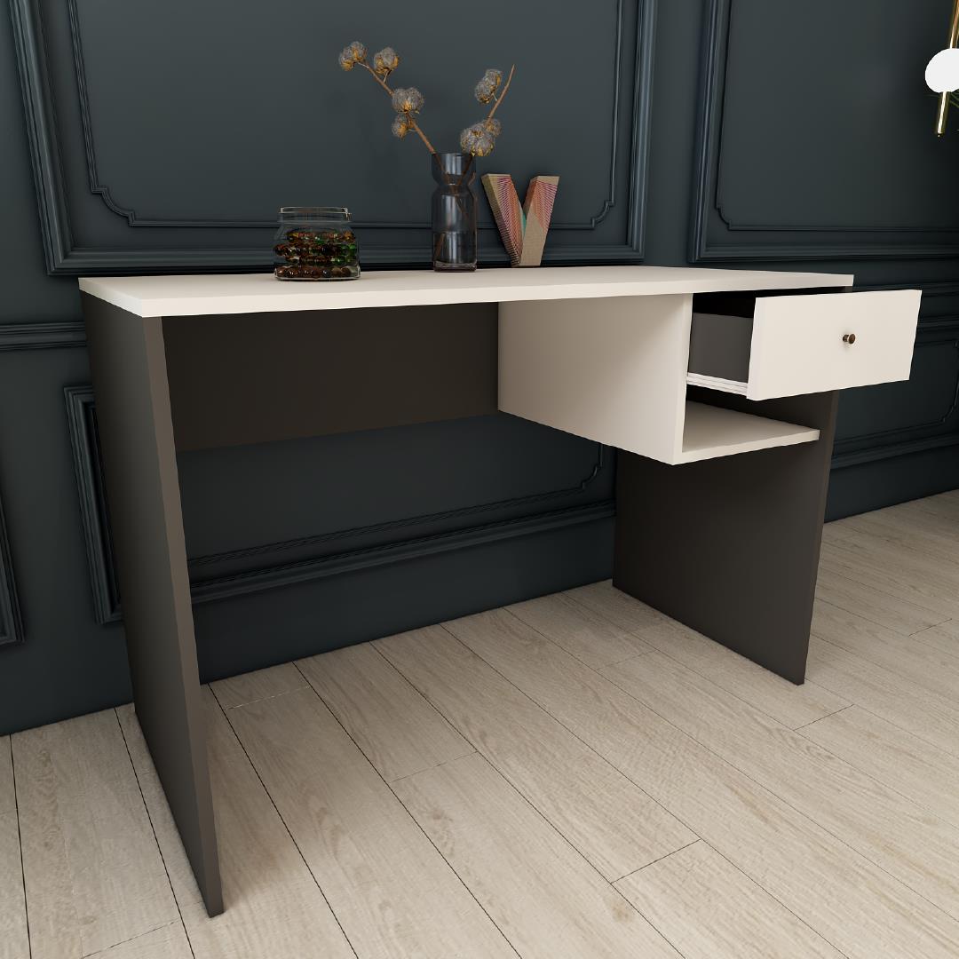 Bimossa S7130 Berlin Çalışma Masası Antrasit/Beyaz