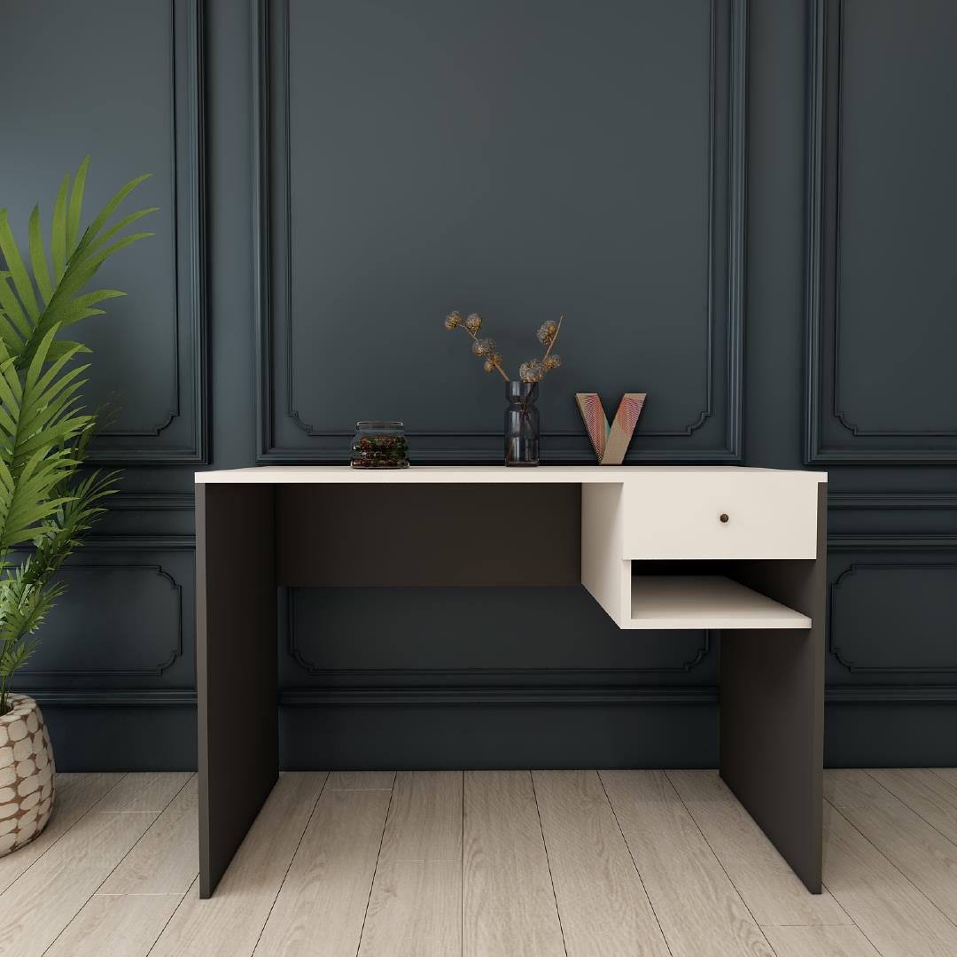 Bimossa S7130 Berlin Çalışma Masası Antrasit/Beyaz