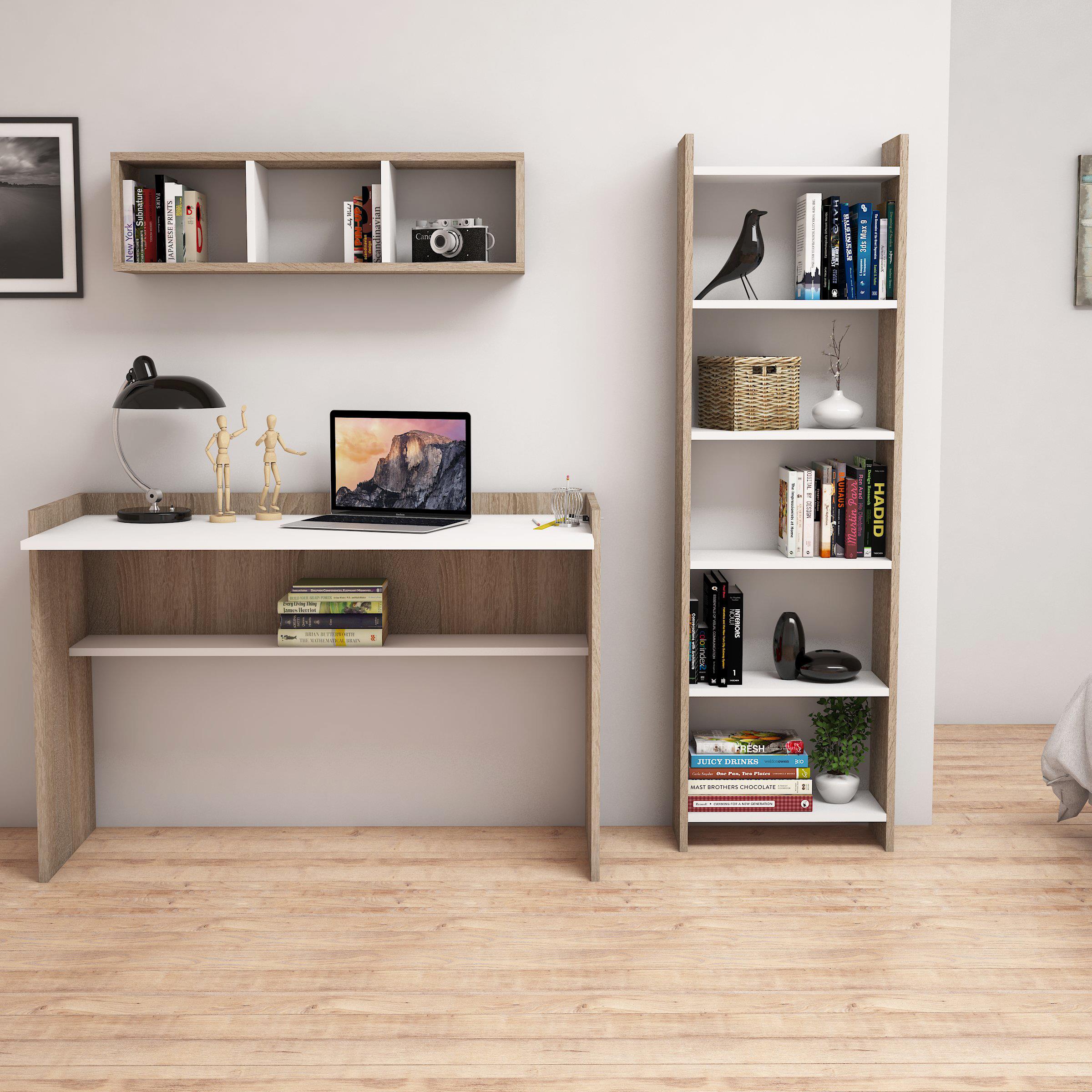 Bimossa U70 Hürrem Kitaplık ve Raflı Çalışma Masası