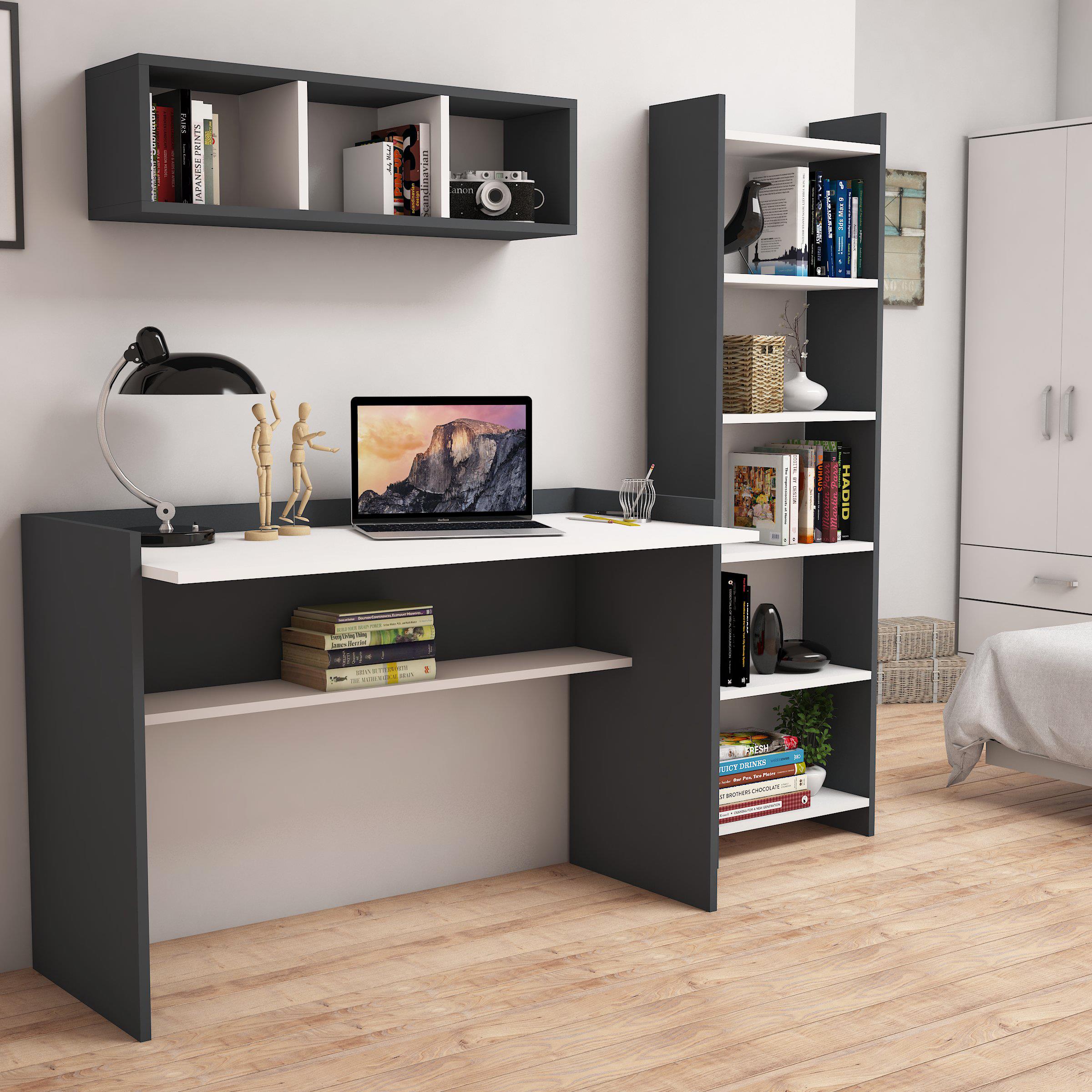 Bimossa U70 Hürrem Kitaplık ve Raflı Çalışma Masası