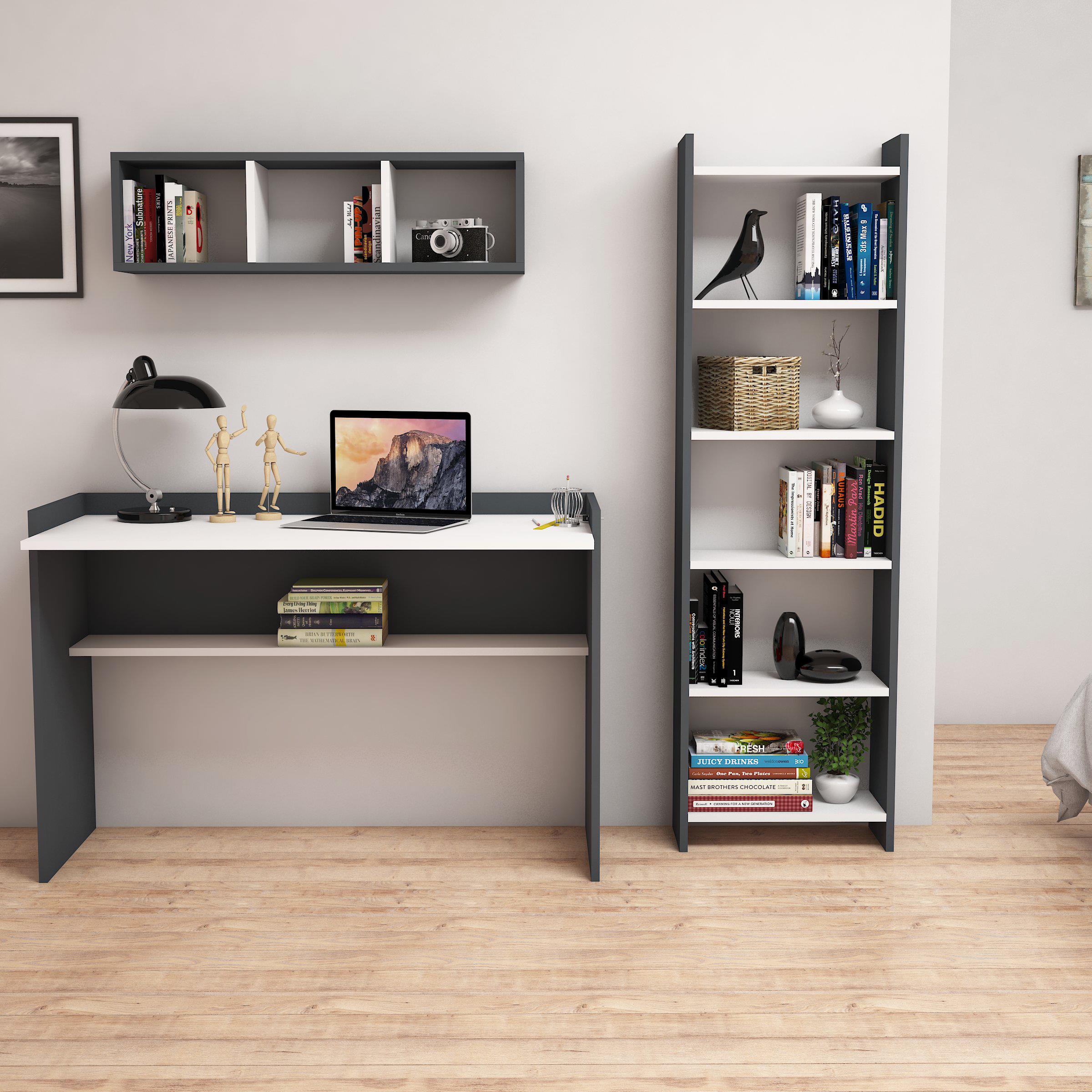 Bimossa U70 Hürrem Kitaplık ve Raflı Çalışma Masası