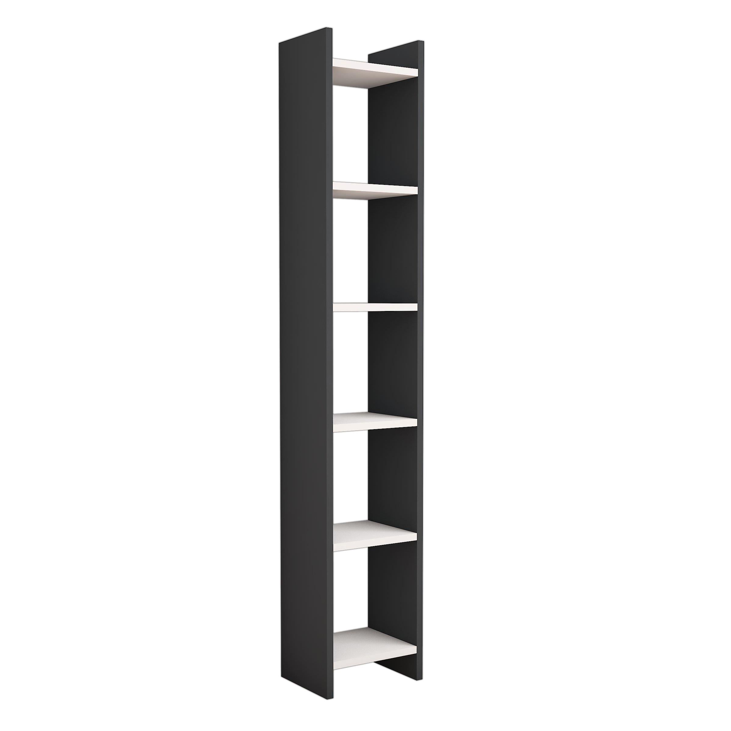 Bimossa W1030 Hüma Kitaplık Antrasit/Beyaz 28.6cm