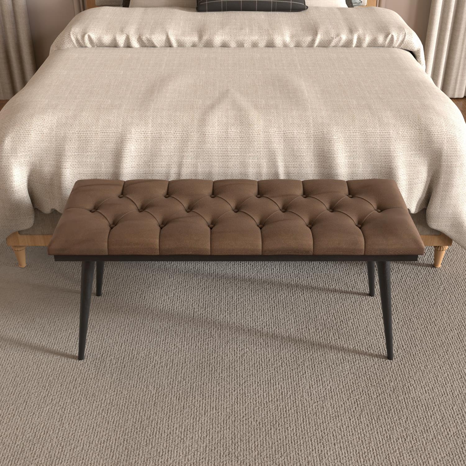 Bimossa Z10 Arden Ahşap Bench / Bank Siyah-Kahverengi