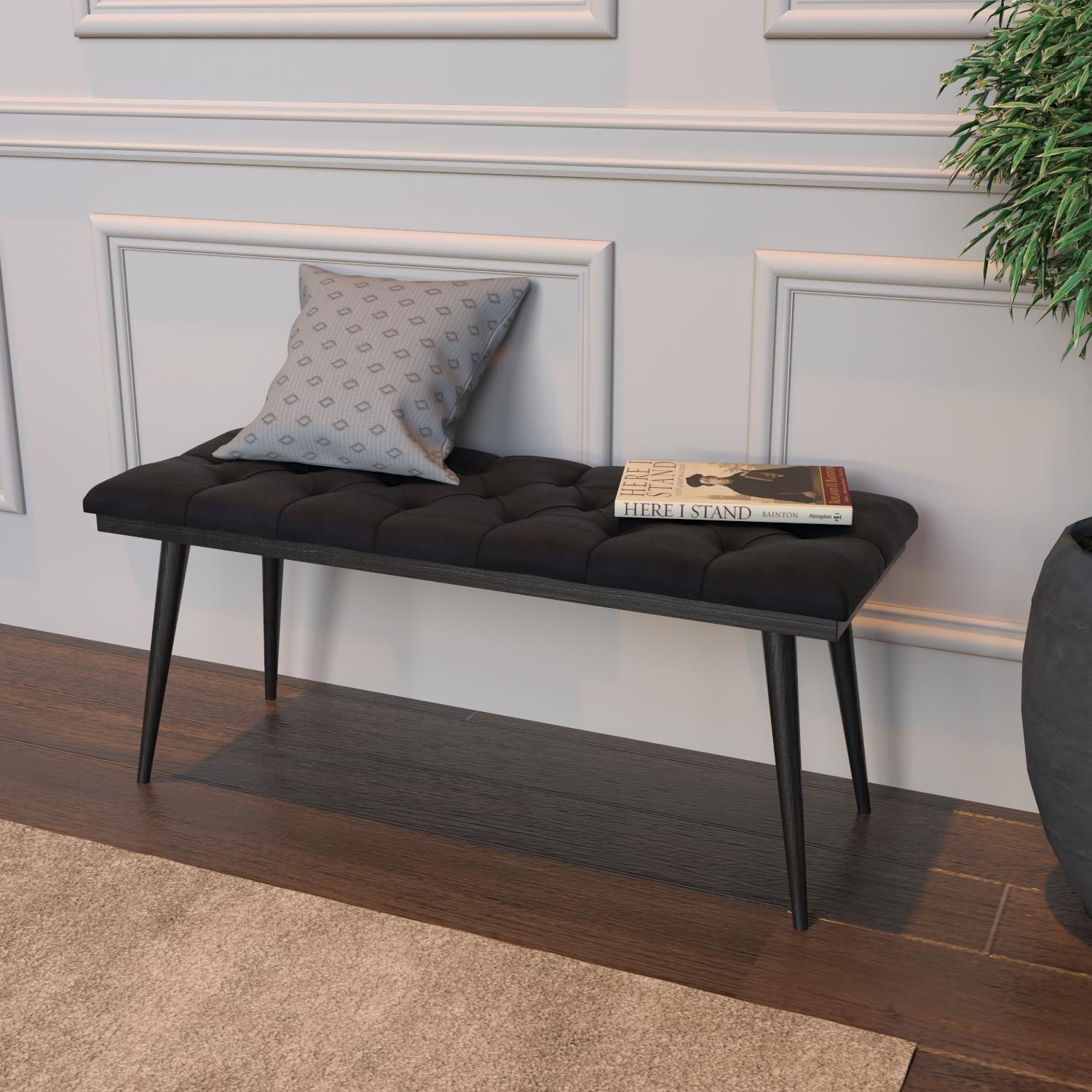 Bimossa Z10 Arden Ahşap Bench / Bank Siyah-Siyah