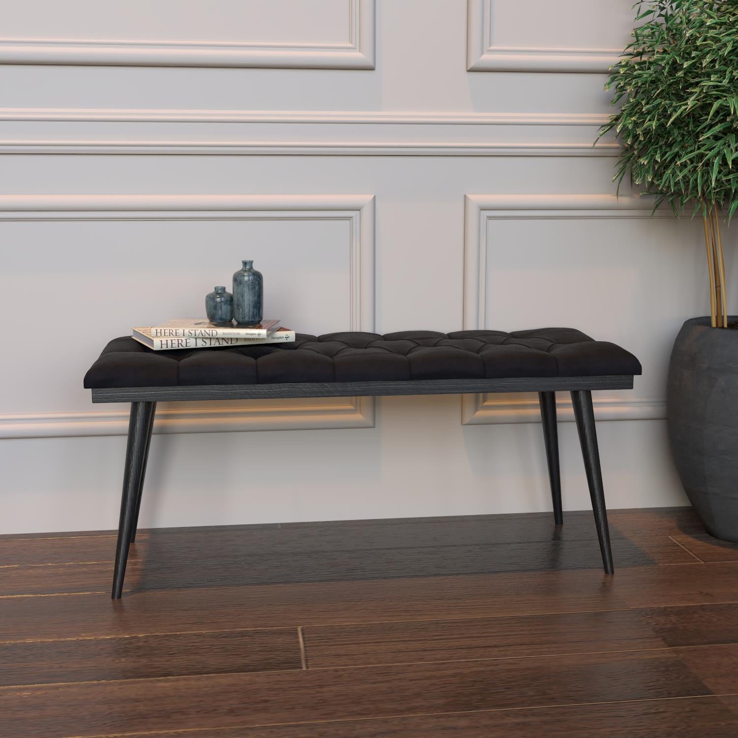 Bimossa Z10 Arden Ahşap Bench / Bank Siyah-Siyah