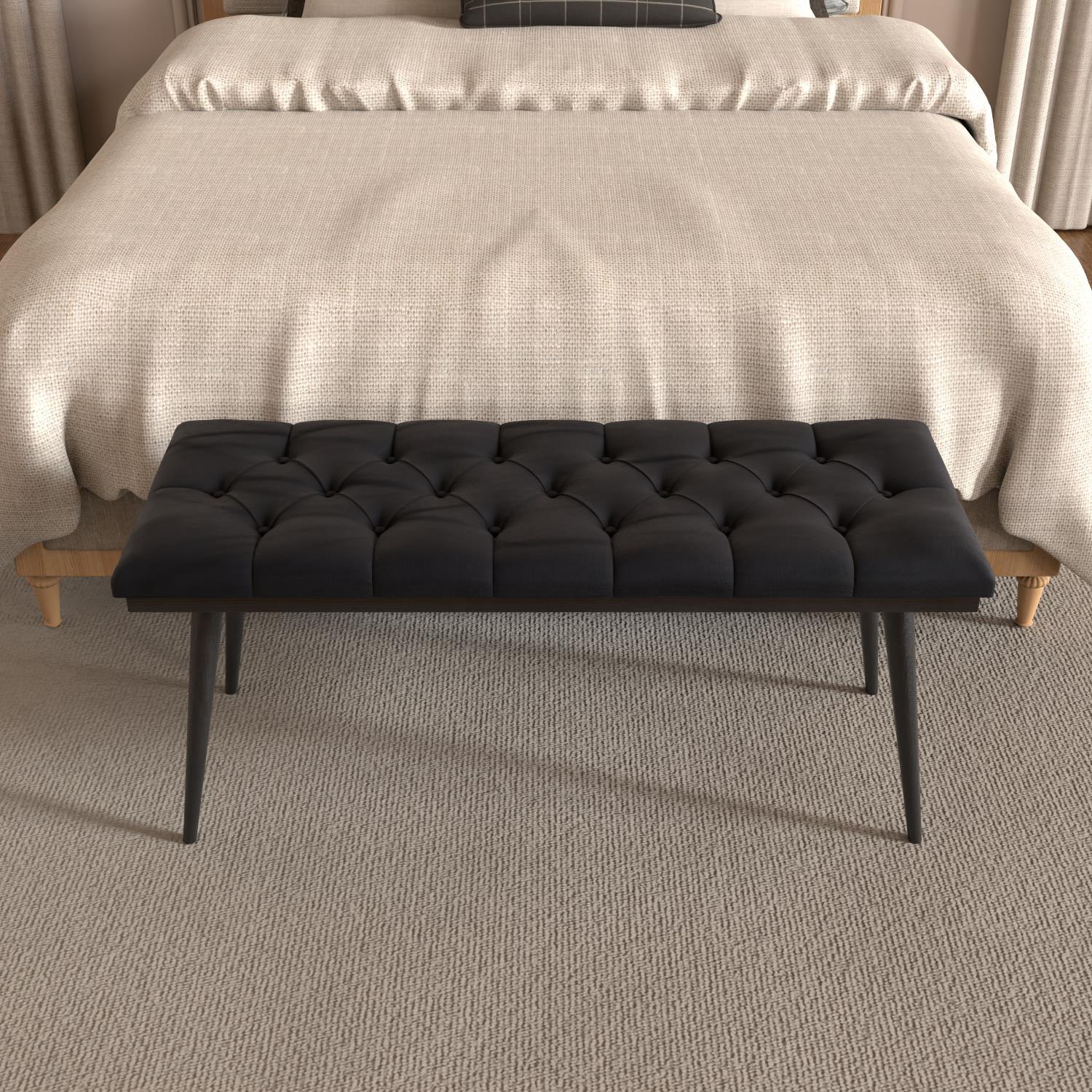 Bimossa Z10 Arden Ahşap Bench / Bank Siyah-Siyah