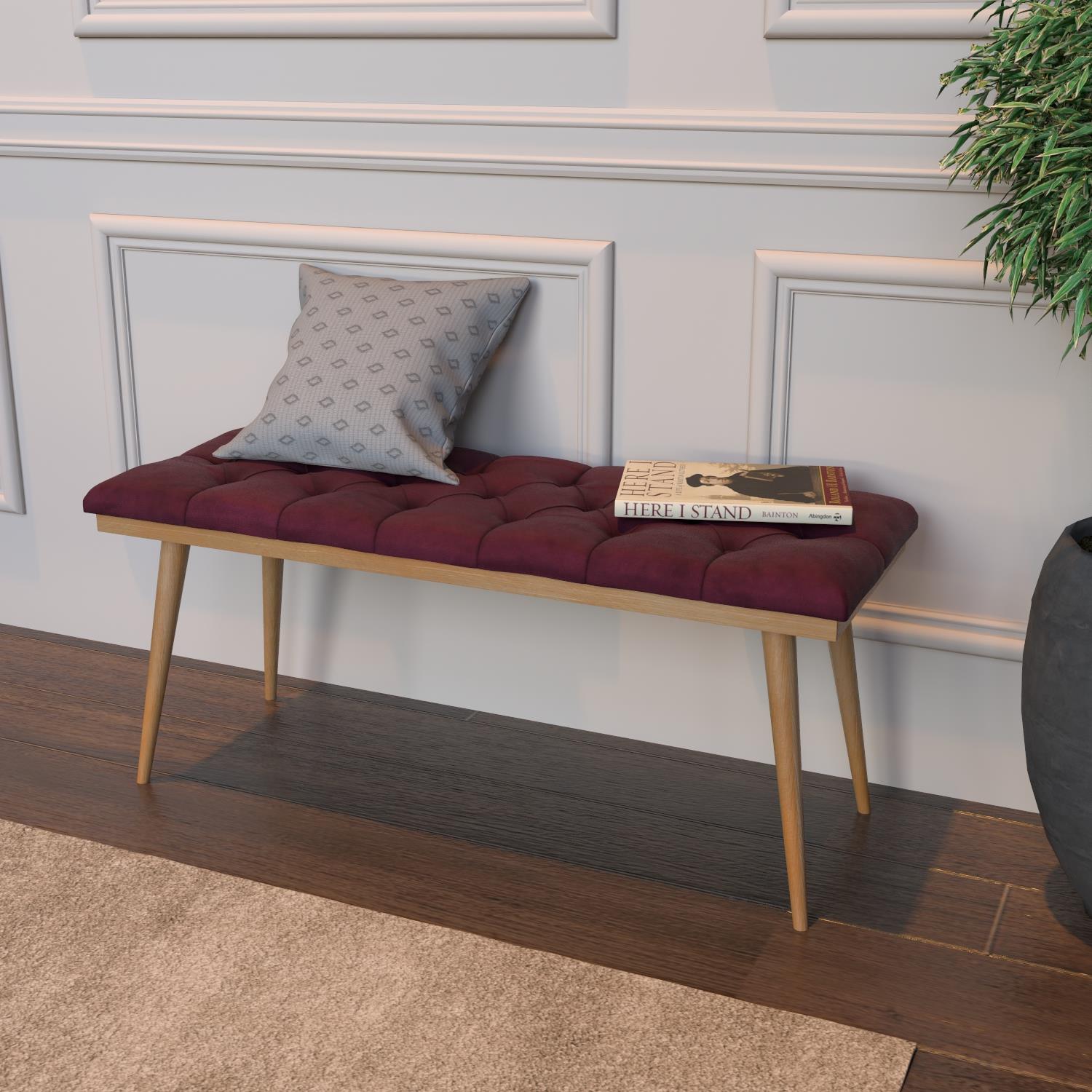 Bimossa Z20 Arden Ahşap Bench / Bank  Ahşap-Bordo