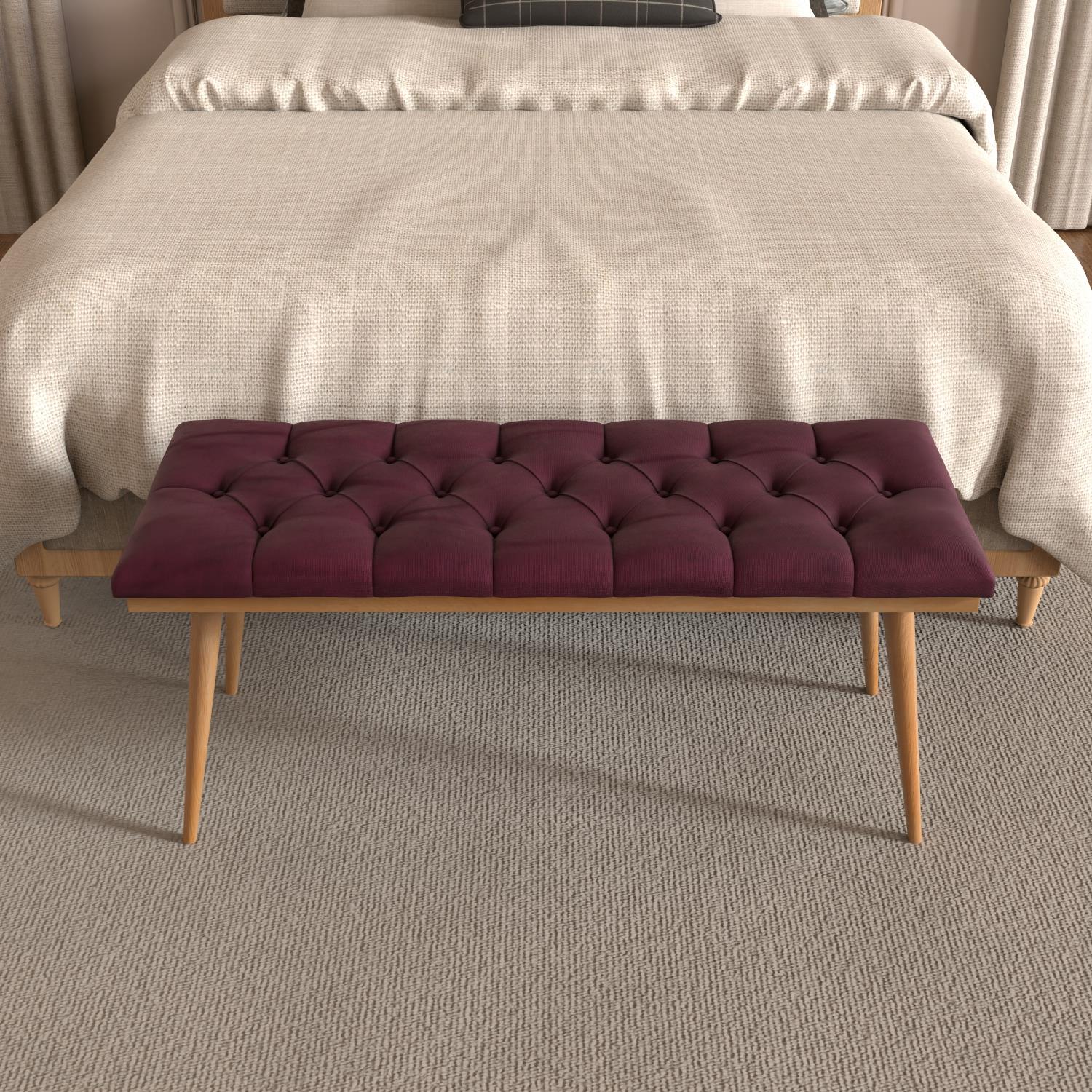 Bimossa Z20 Arden Ahşap Bench / Bank  Ahşap-Bordo