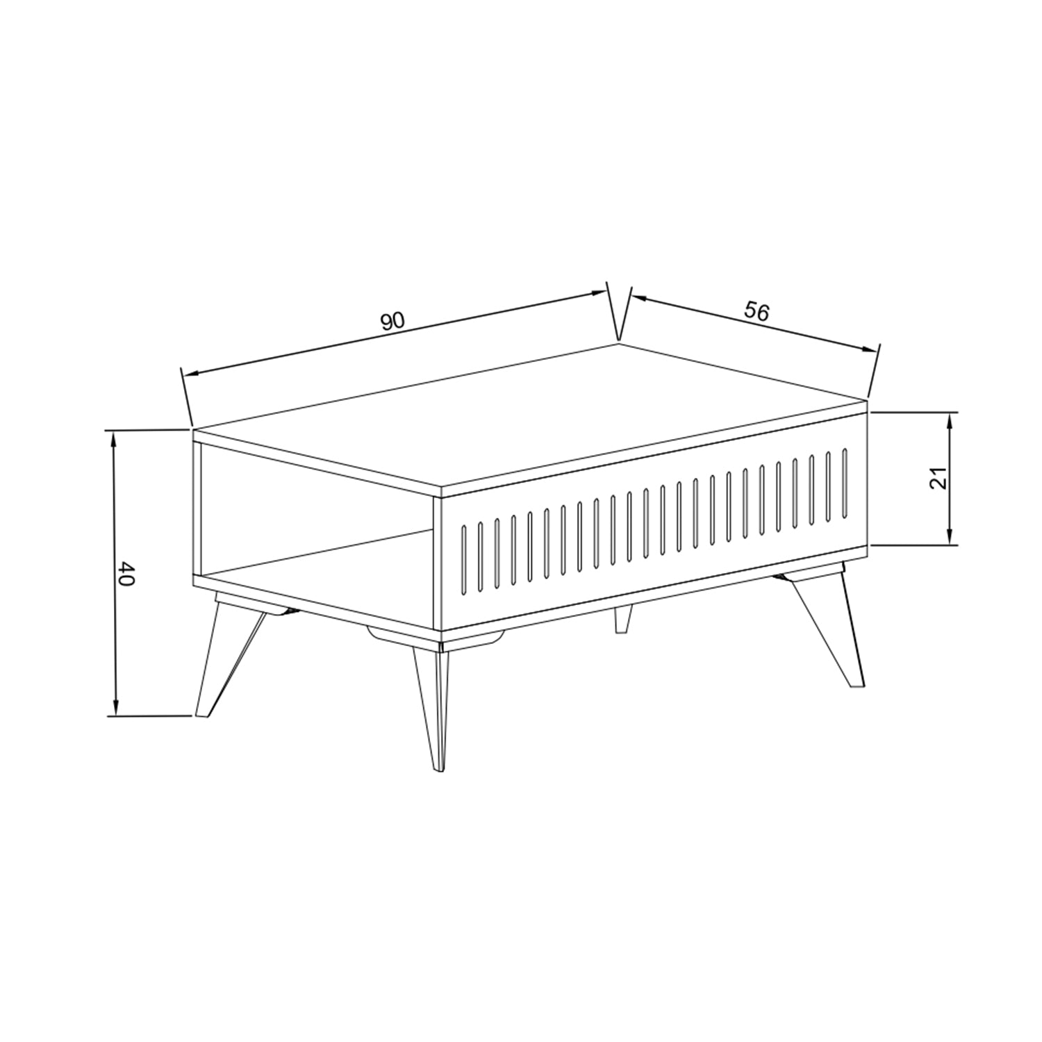 Bimossa O3510 Karla Orta Sehpa Sepet