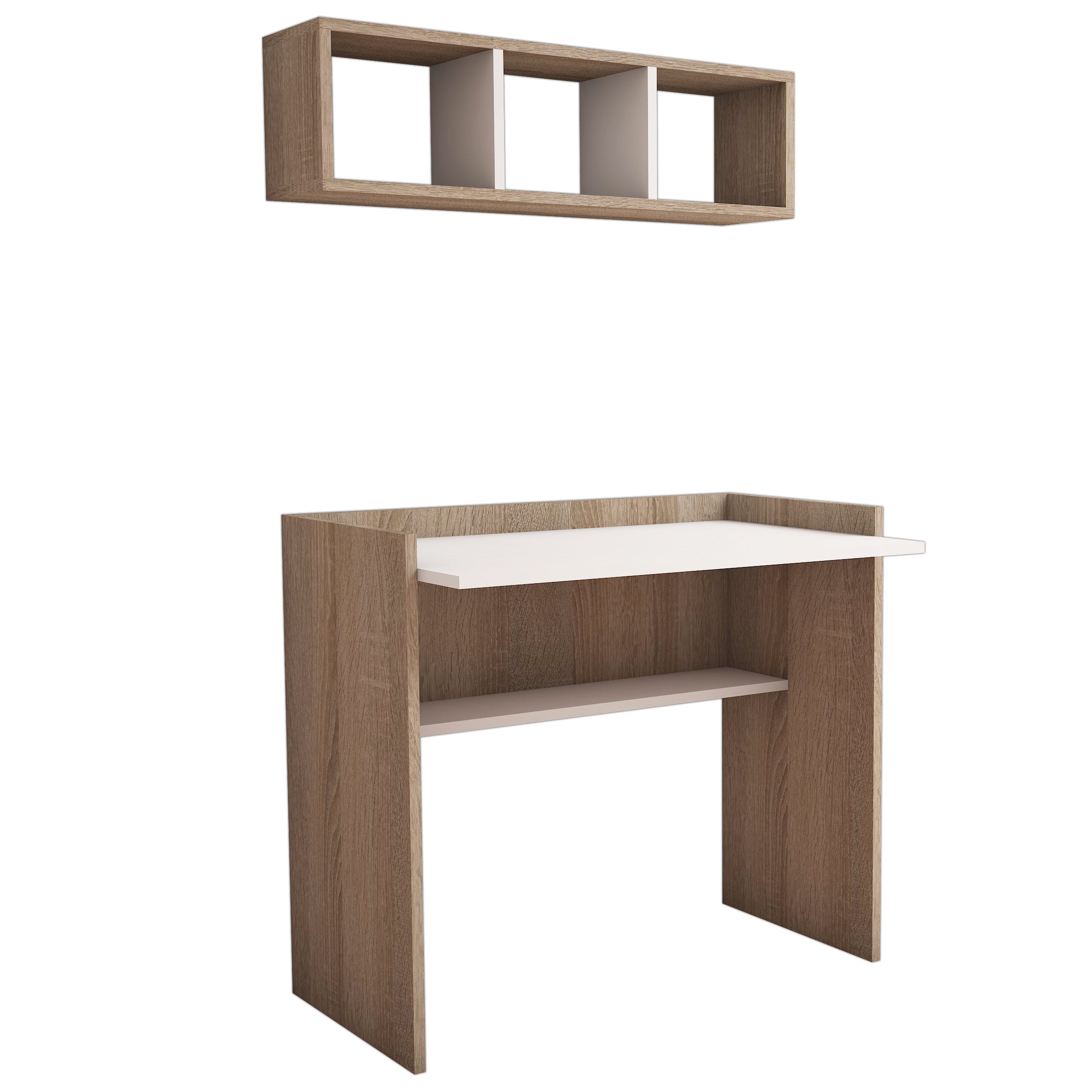 Bimossa Nakşidil Çalışma Masası ve Duvar Rafı Takımı - Bimossa