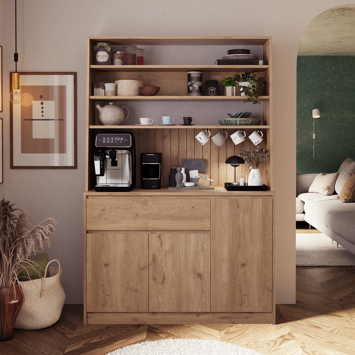 Bimossa Y31 Alba Çok Amaçlı Kahve Köşesi Dolabı