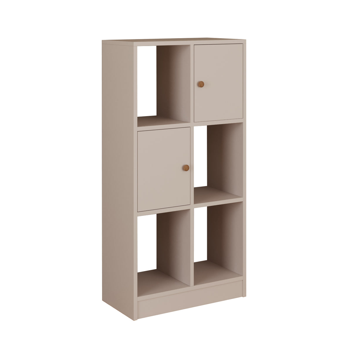 Bimossa W53 Betty Kitaplık, 2 Kapaklı ve 4 Açık Bölmeli 120 cm Çok Amaçlı Kitaplık