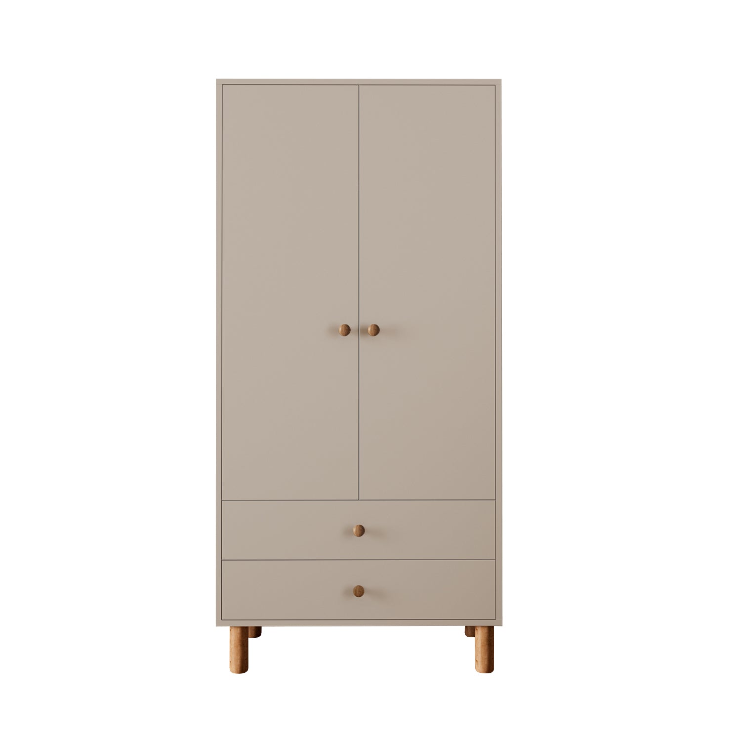 Bimossa KG20 Bunny 80 cm, 2 Kapaklı Gardırop, 2 Çekmeceli Yüksek Ayaklı Çocuk Odası Gardırobu