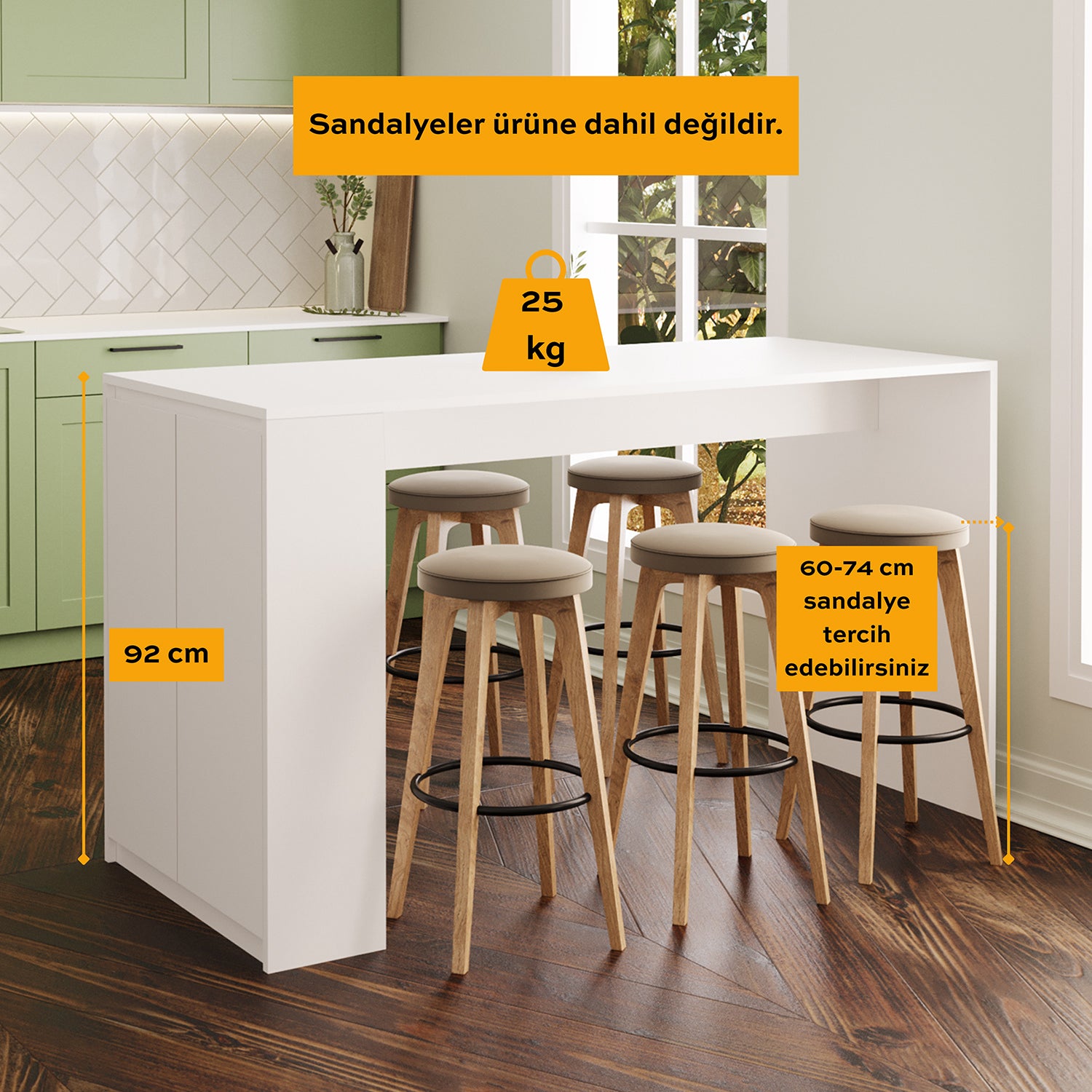 Bimossa L48 Edgar Bar Masası 160 cm
