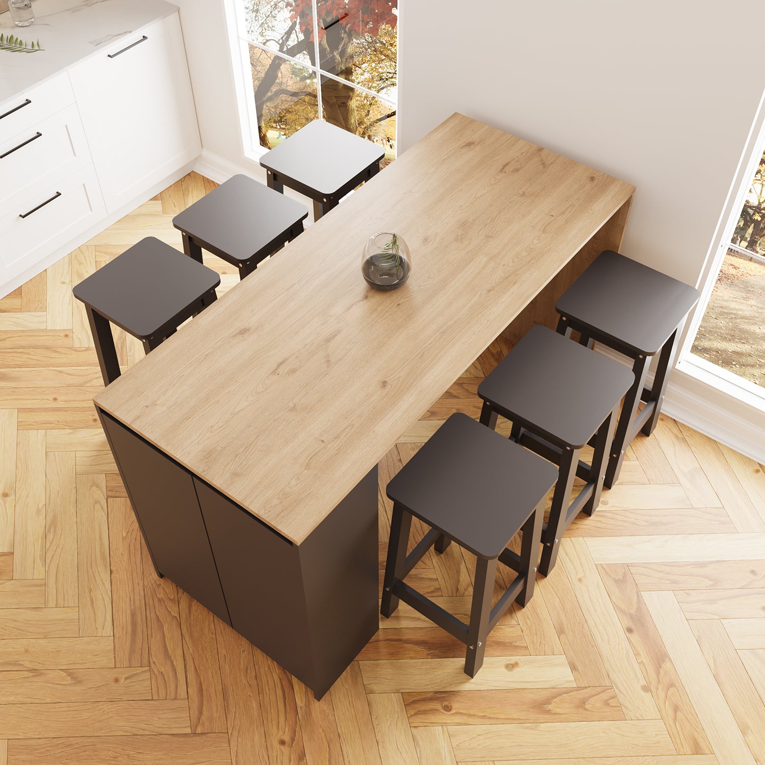 Bimossa G48-6 Edgar 6 Tabureli Bar Masası
