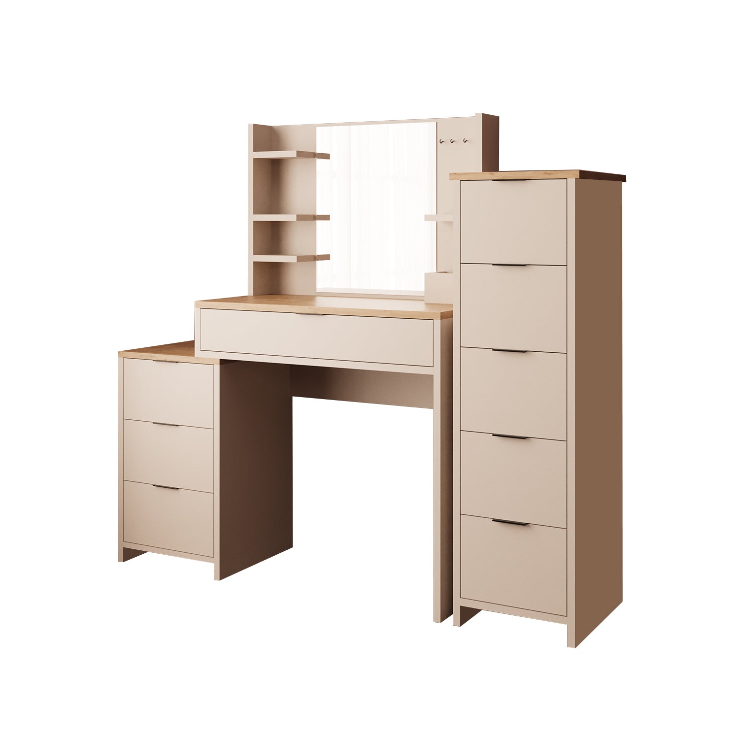 Bimossa T30 İzabel Çekmeceli Dolaplı Makyaj Masası