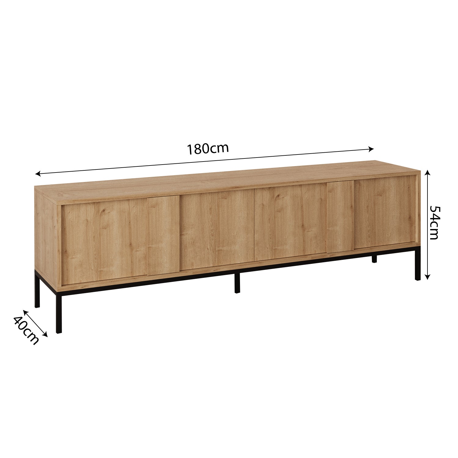 Bimossa E33 Soho TV Ünitesi 180 cm 4 Kapaklı Modern Salon Televizyon Ünitesi