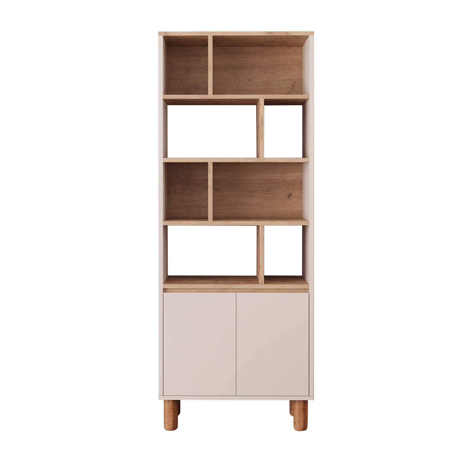 Bimossa W41 Terra 180 cm Yüksek Ayaklı, Kapaklı Kitaplık, Raflı Çok Amaçlı Dolap
