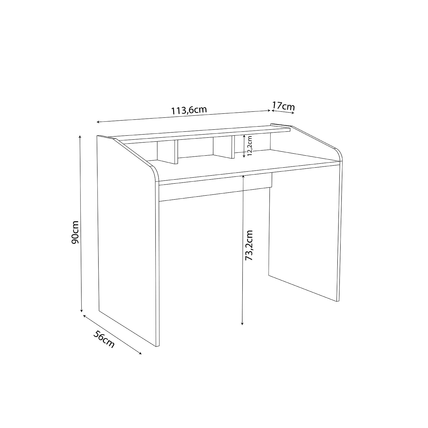 Bimossa S8280 Zuko Oyuncu Masası Siyah - Kırmızı 117 cm