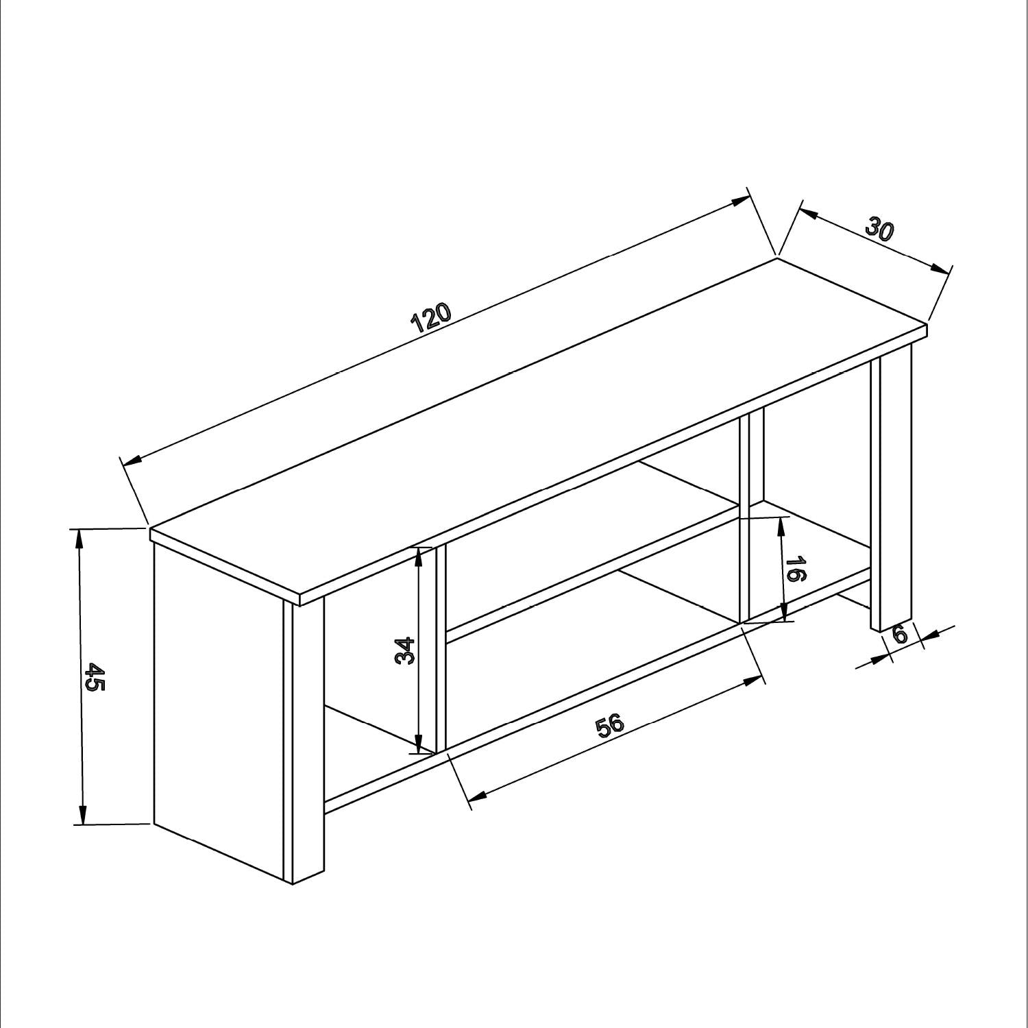 Bimossa B10 Arsin Tv Ünitesi 120 cm