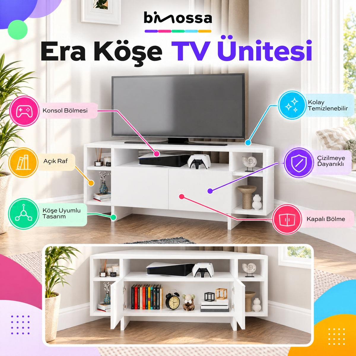 Bimossa B16 Era Köşe Tv Ünitesi