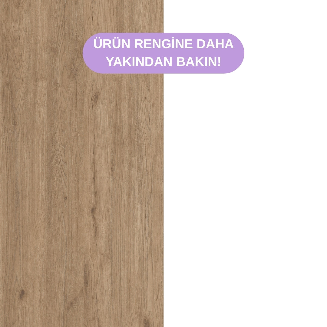 Bimossa TK30 Bunny 3 Kapaklı Gardırop ve 4 Çekmeceli Şifonyer, Yüksek Ayaklı Bebek ve Çocuk Odası Takımı